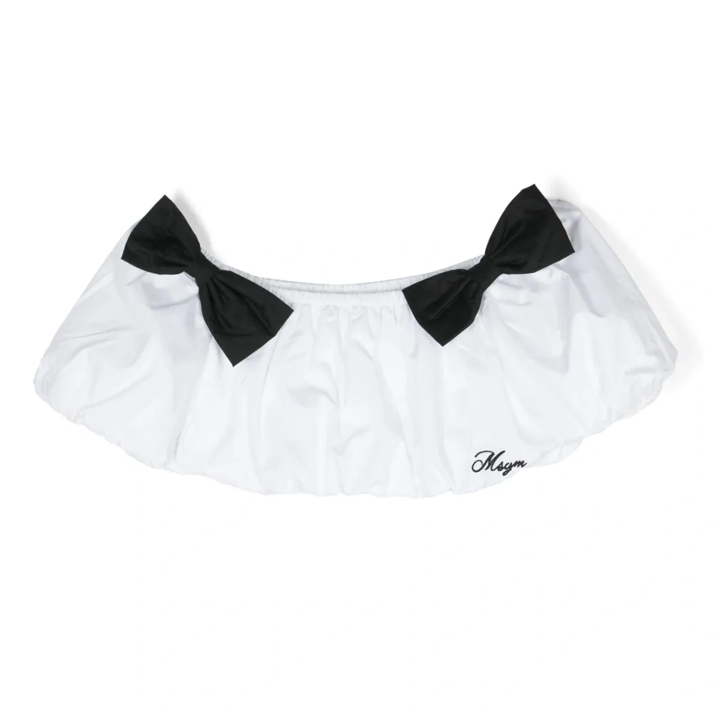 Укороченный топ с бантами