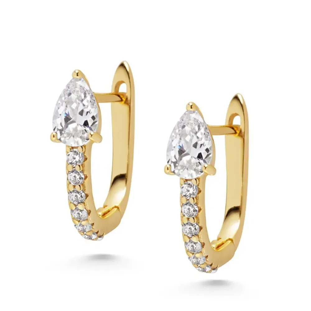 Серьги-кольца CZ Серьги-кольца CZ