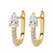 Серьги-кольца CZ