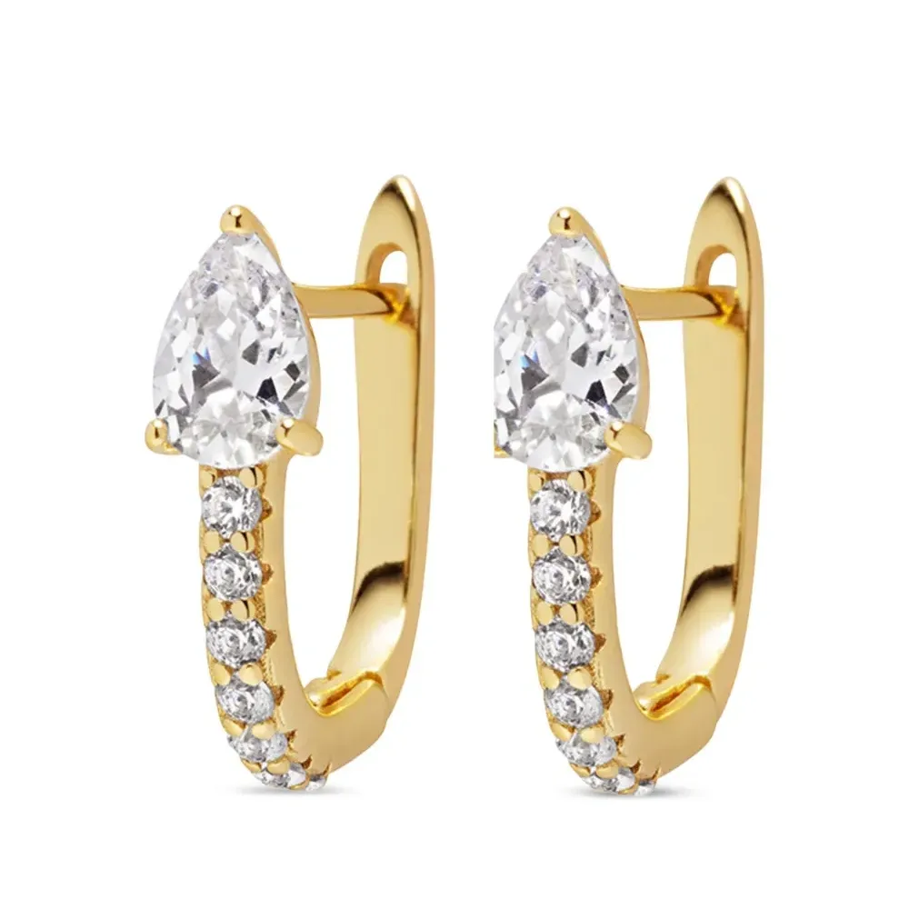 Серьги-кольца CZ Серьги-кольца CZ