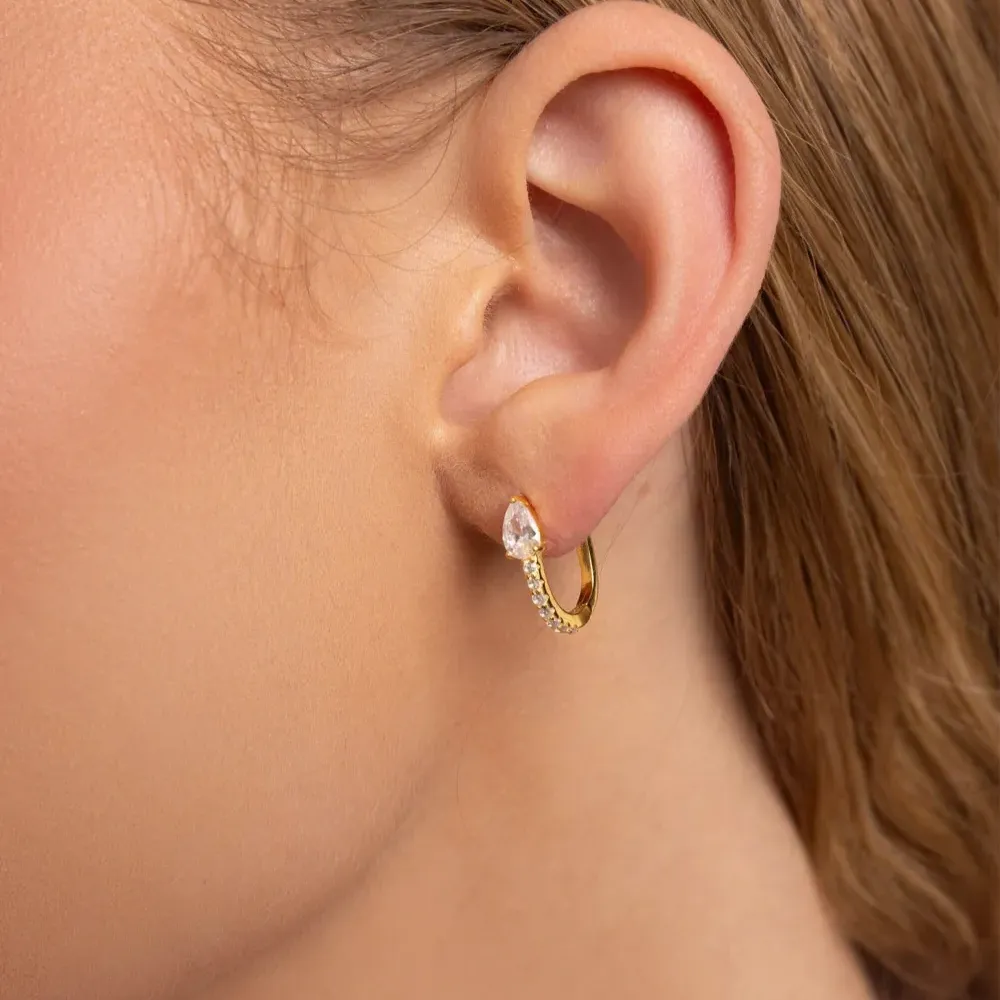 Серьги-кольца CZ Серьги-кольца CZ