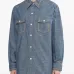 Джинсовая рубашка с контрастной строчкой