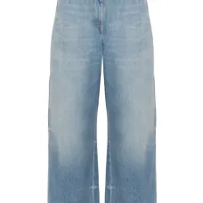 Джинсы широкого кроя с завышенной талией