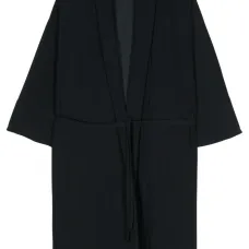 Креповое пальто с поясом