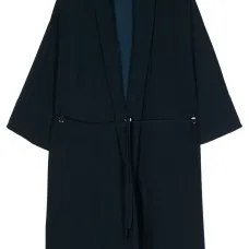 Креповое пальто с поясом