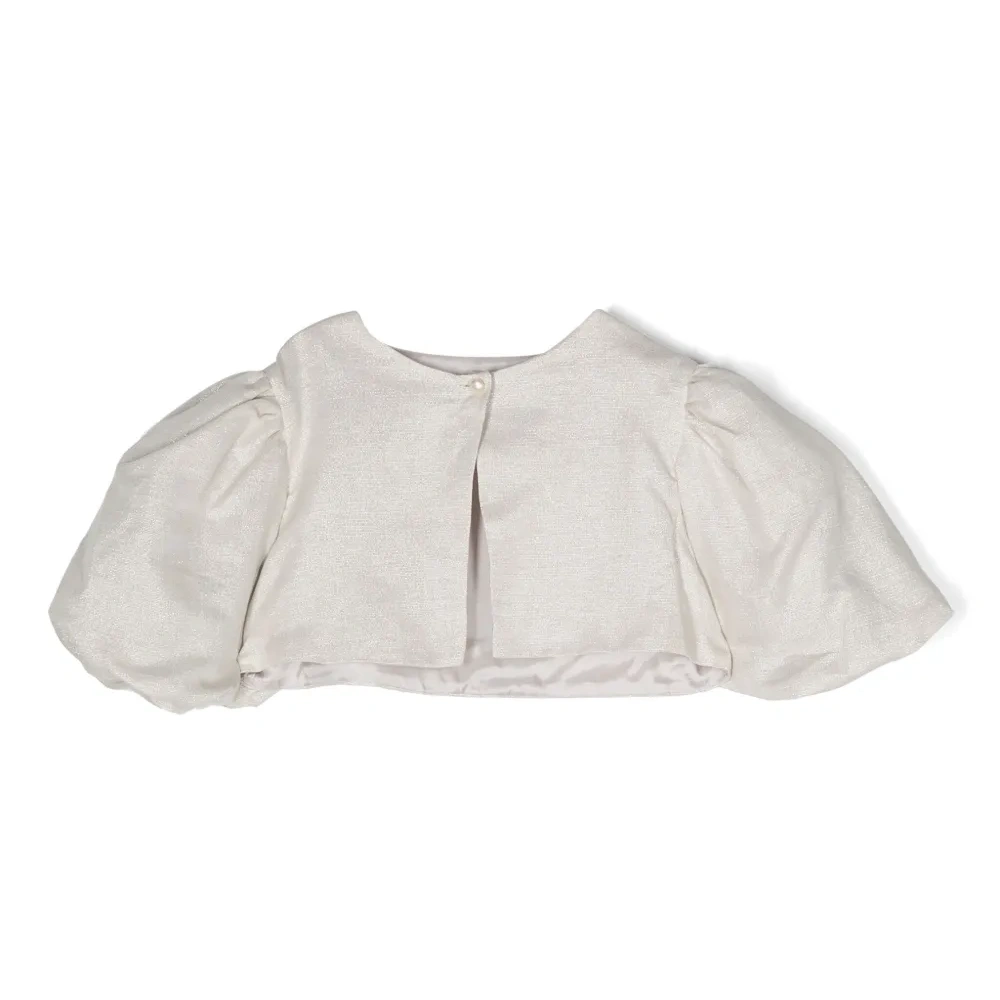 Укороченный жакет из ткани ламе