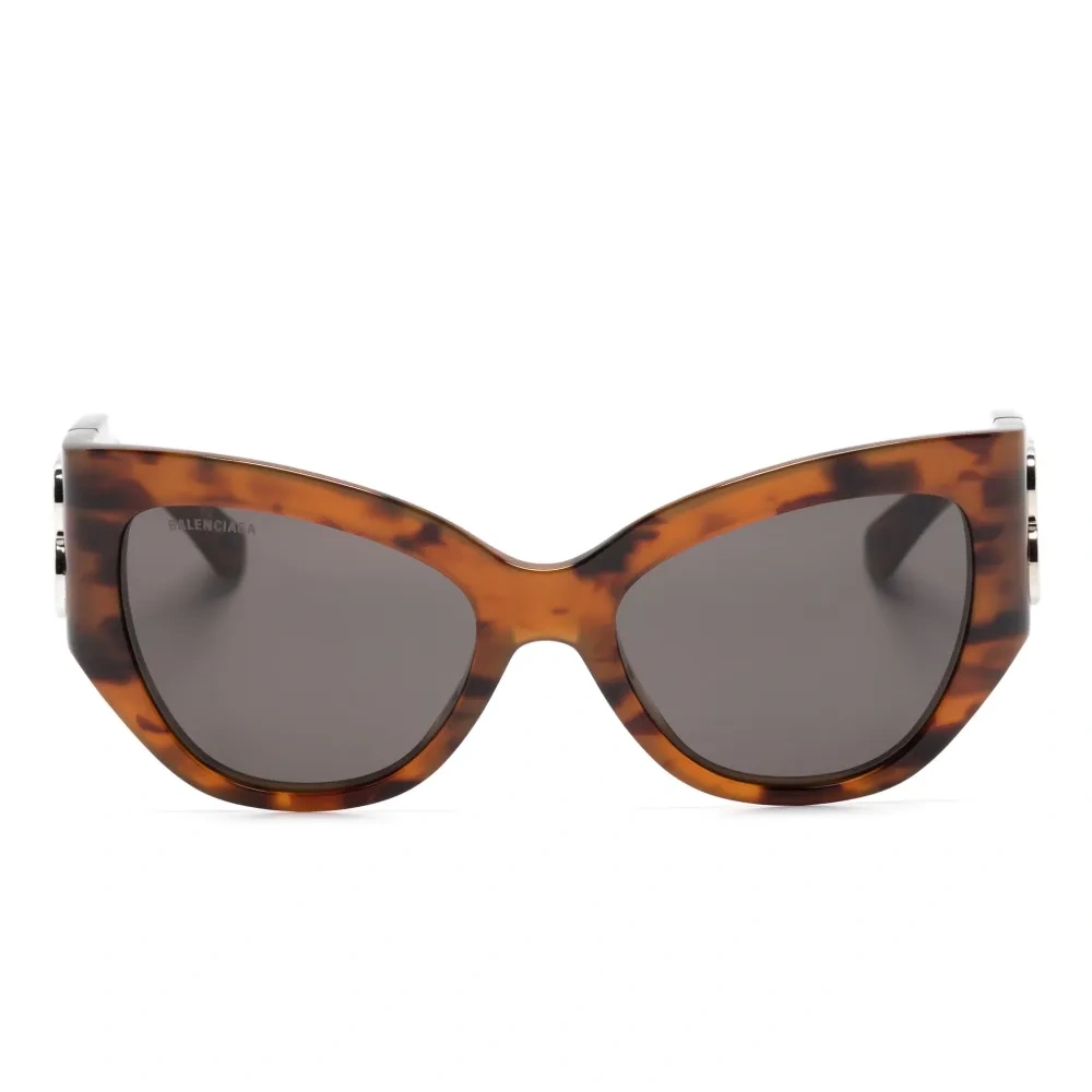 Солнцезащитные очки в оправе 'кошачий глаз' с логотипом Солнцезащитные очки в оправе 'кошачий глаз' с логотипом