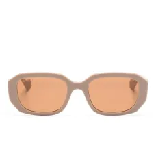 Солнцезащитные очки в геометричной оправе с декором Double G