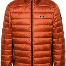 Пуховик с нашивкой-логотипом