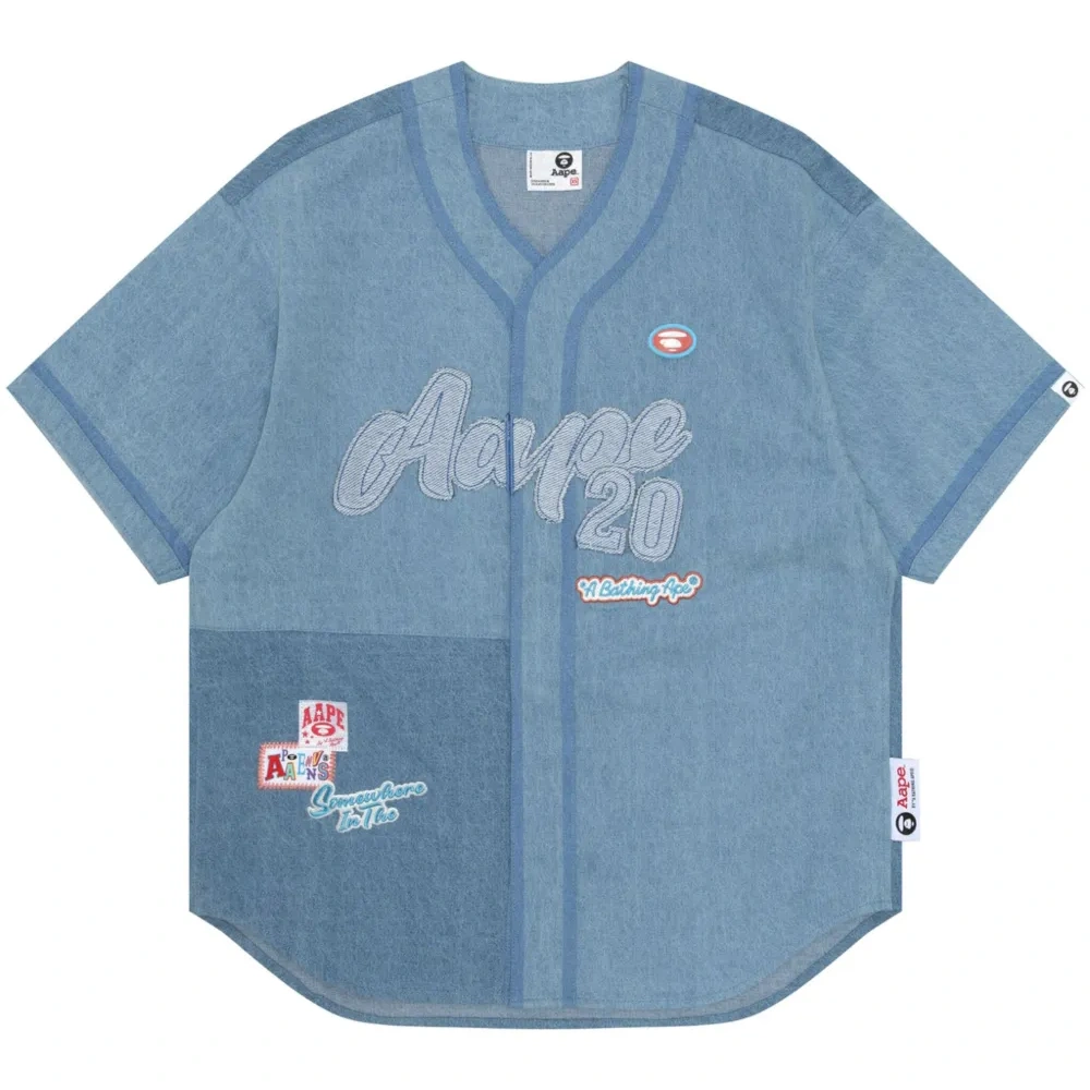 Джинсовая рубашка с логотипом