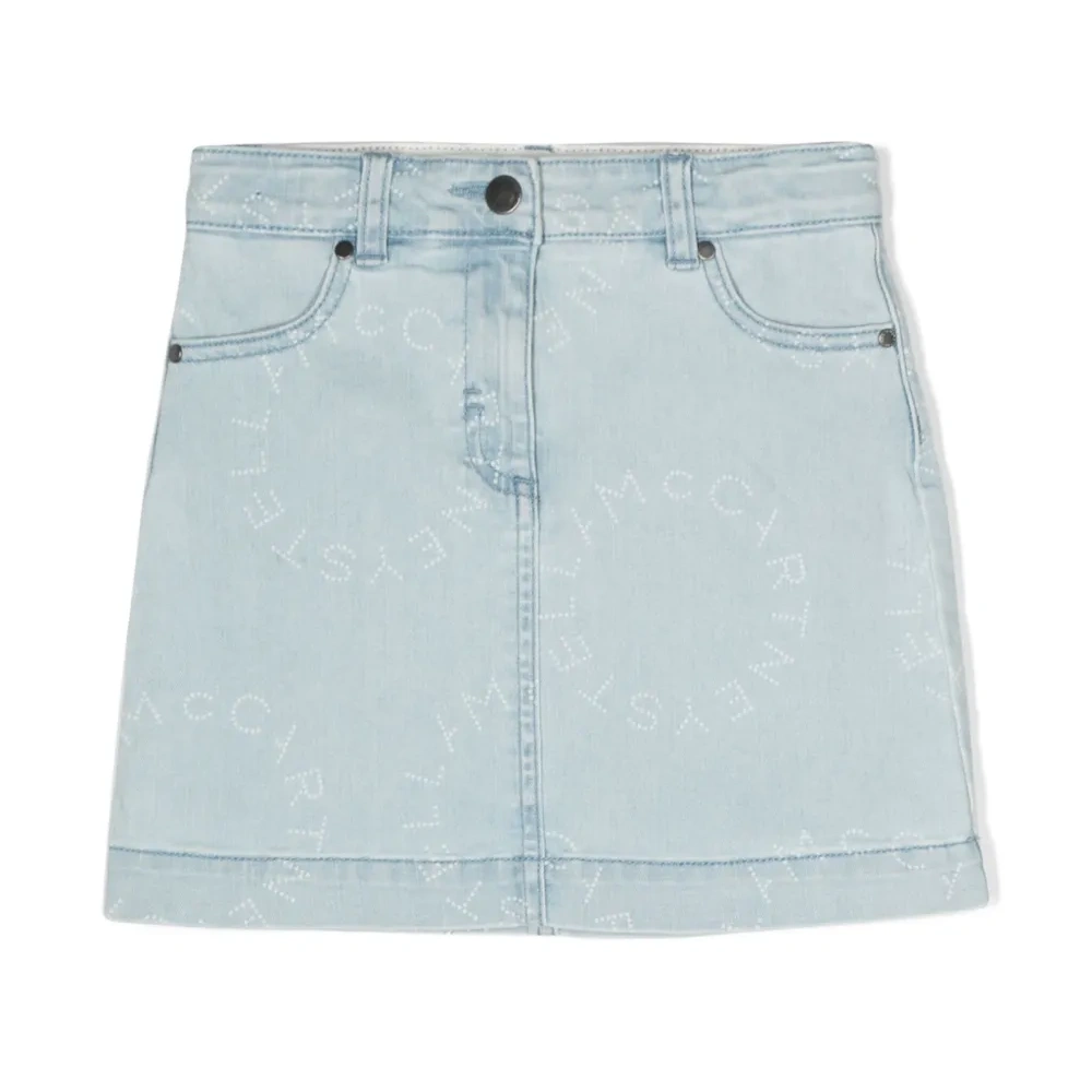 Джинсовая юбка с логотипом