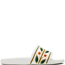 Махровые шлепанцы с вышивкой