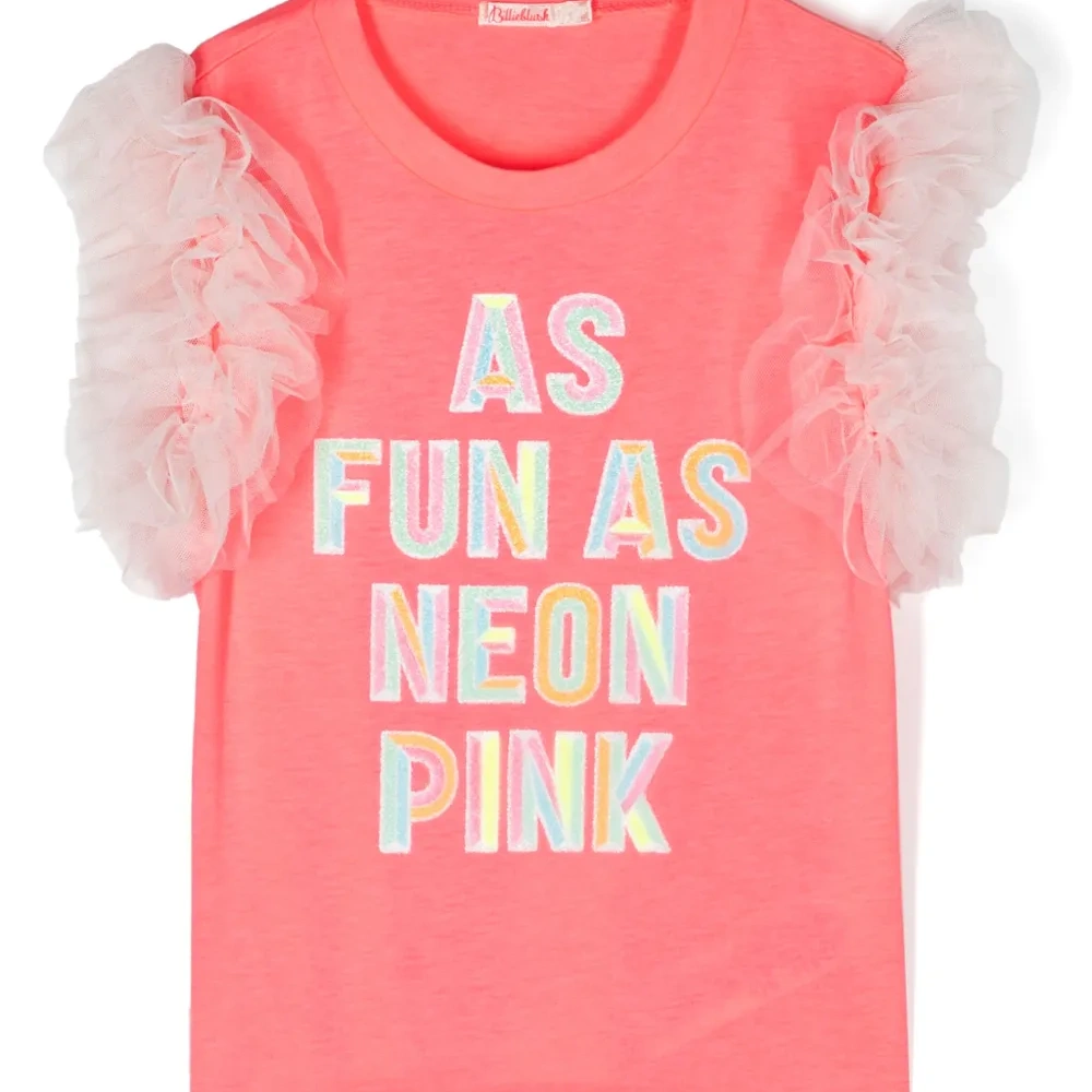 Футболка с аппликацией и оборками