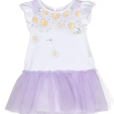 Платье из тюля с цветочным принтом