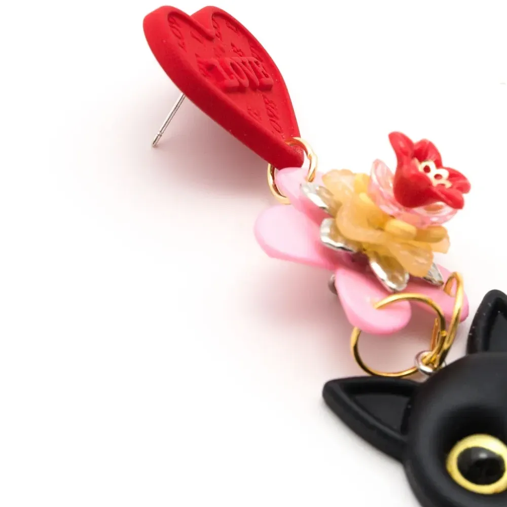 декорированные серьги-подвески