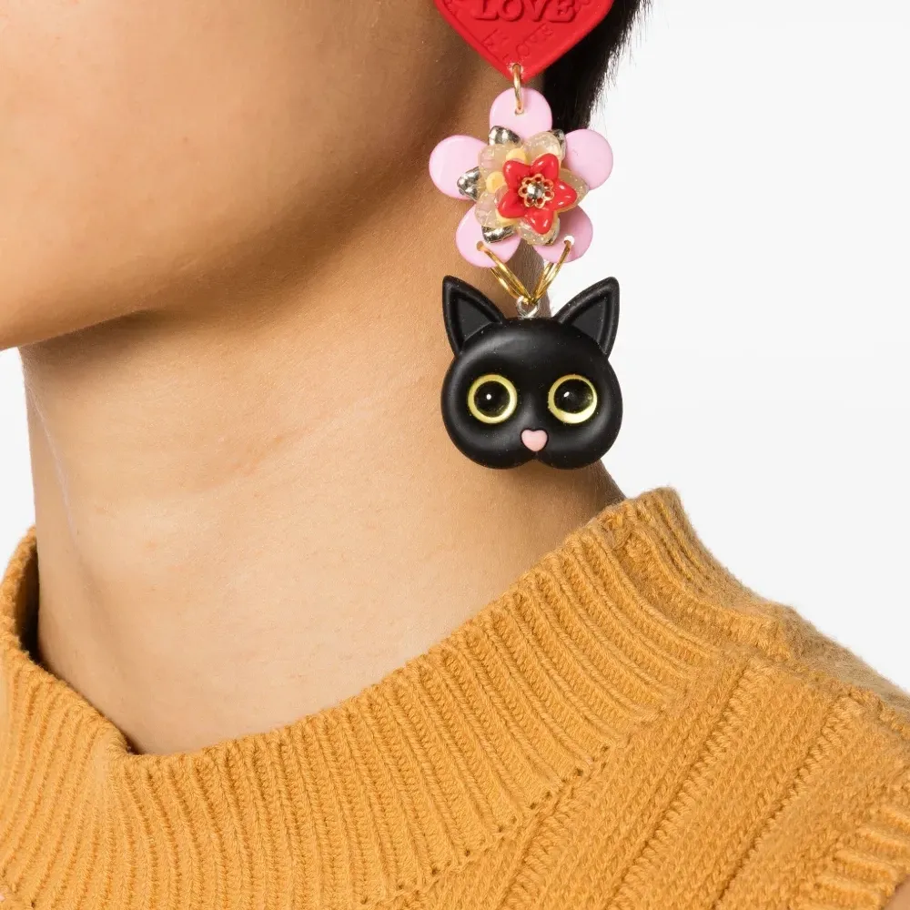 декорированные серьги-подвески