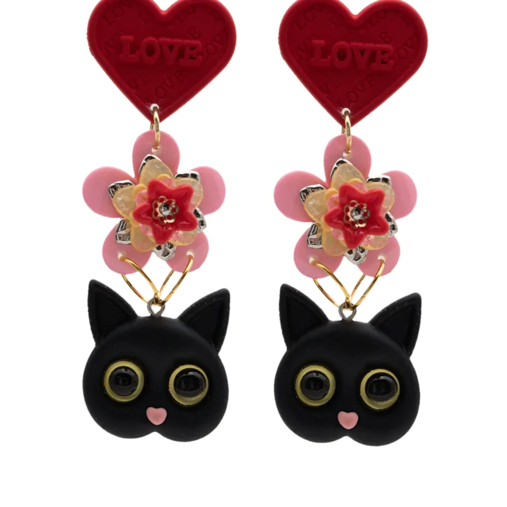 декорированные серьги-подвески