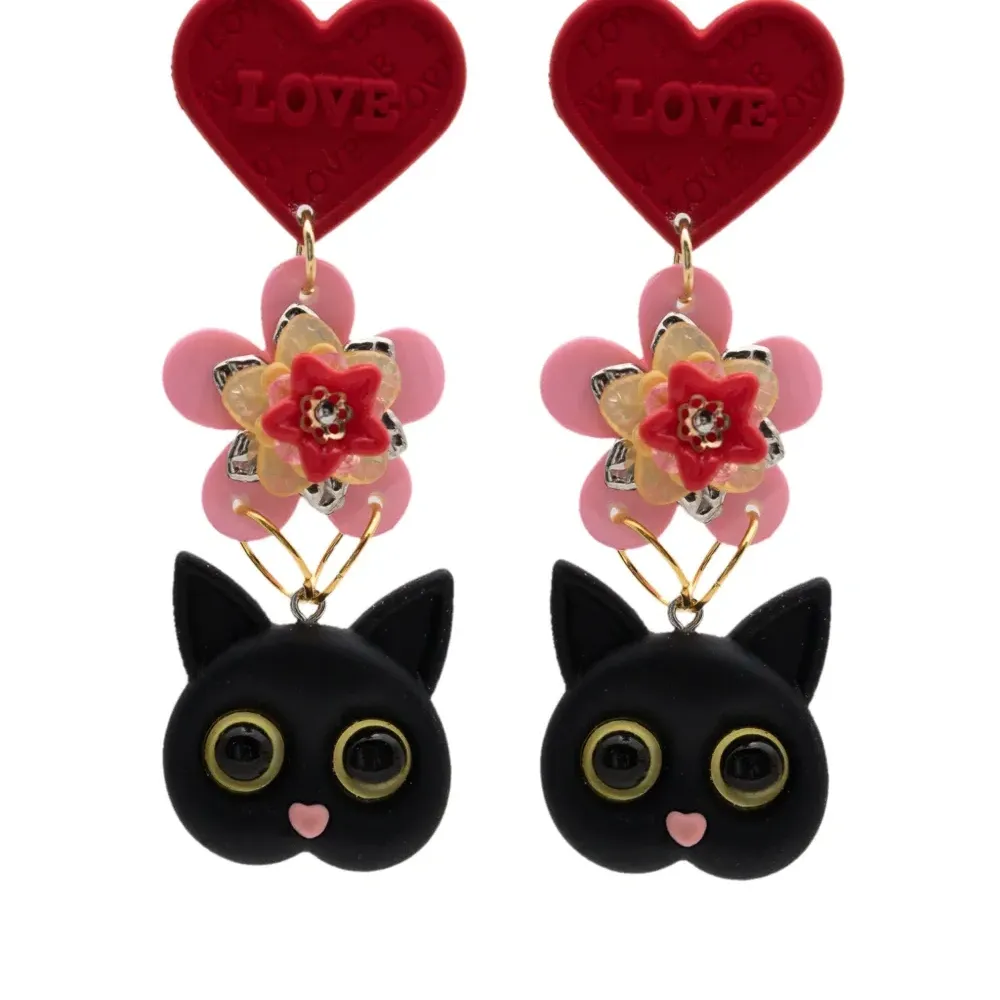 декорированные серьги-подвески