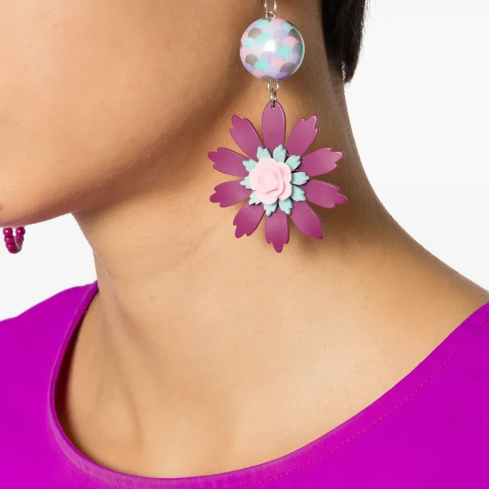 серьги-подвески в форме цветов серьги-подвески в форме цветов