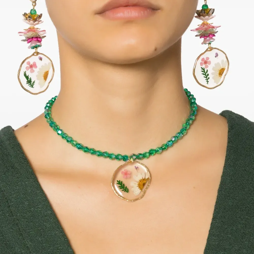 Комплект из колье и серег