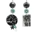 серьги-подвески с аппликацией
