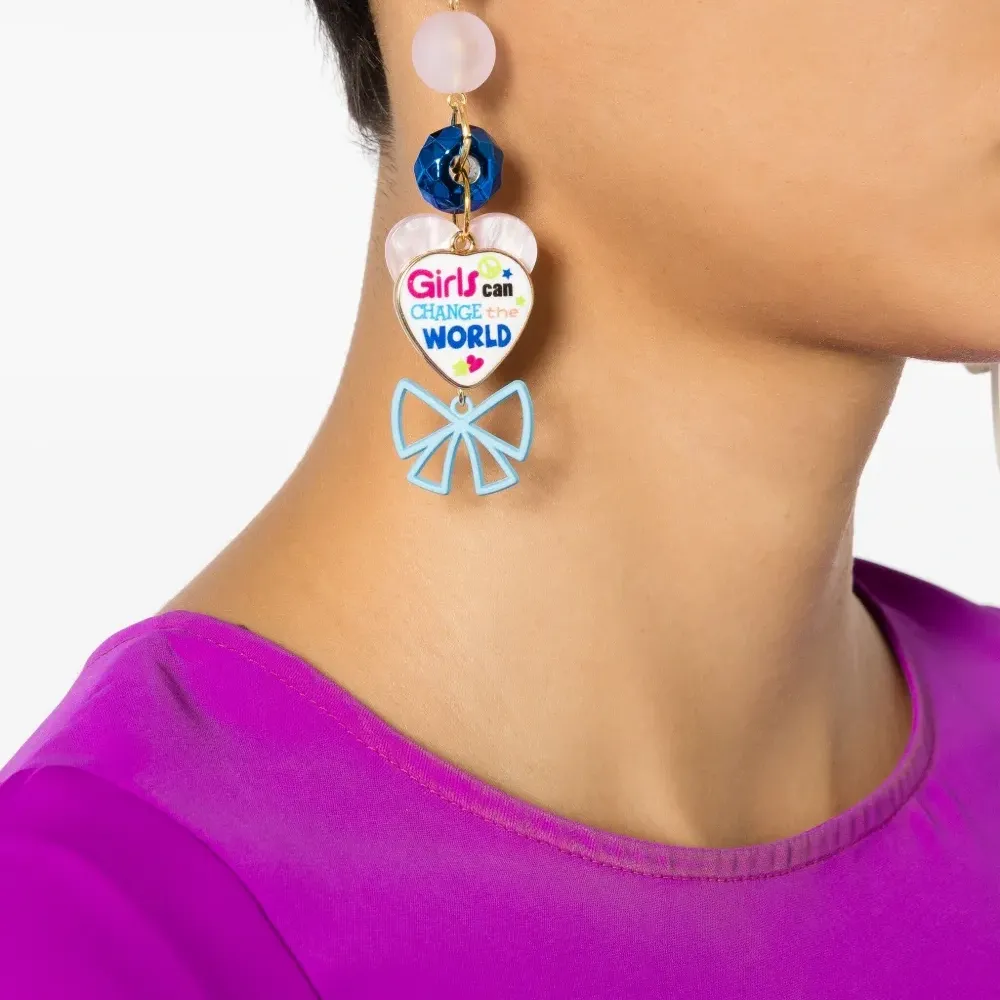 серьги-подвески с бантами