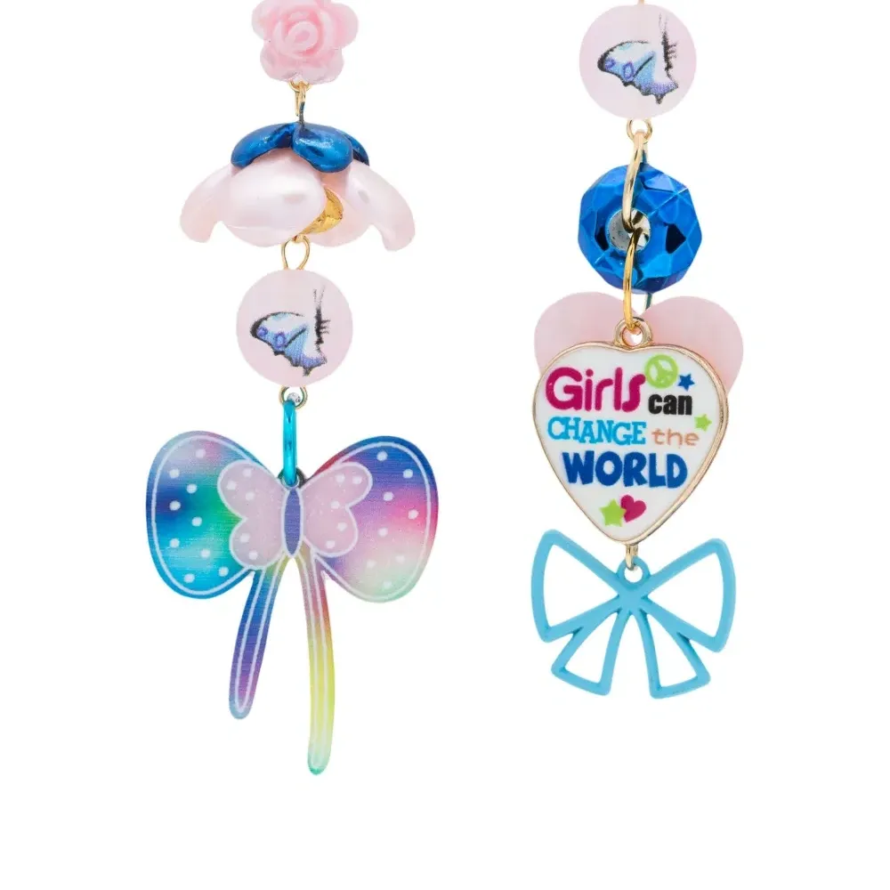 серьги-подвески с бантами