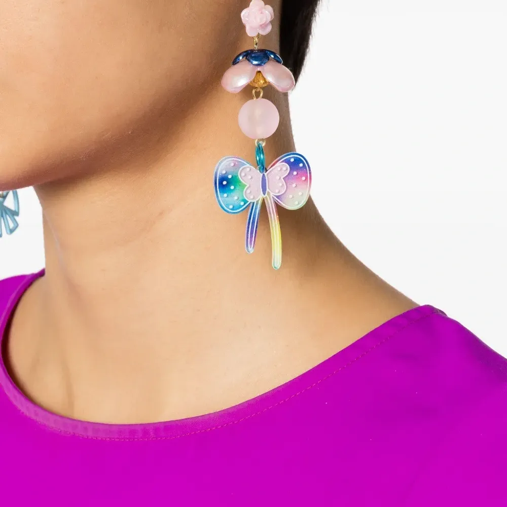 серьги-подвески с бантами