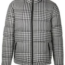 Пуховик в клетку