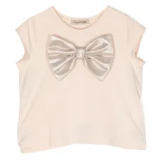 Футболка из джерси с бантом Футболка из джерси с бантом