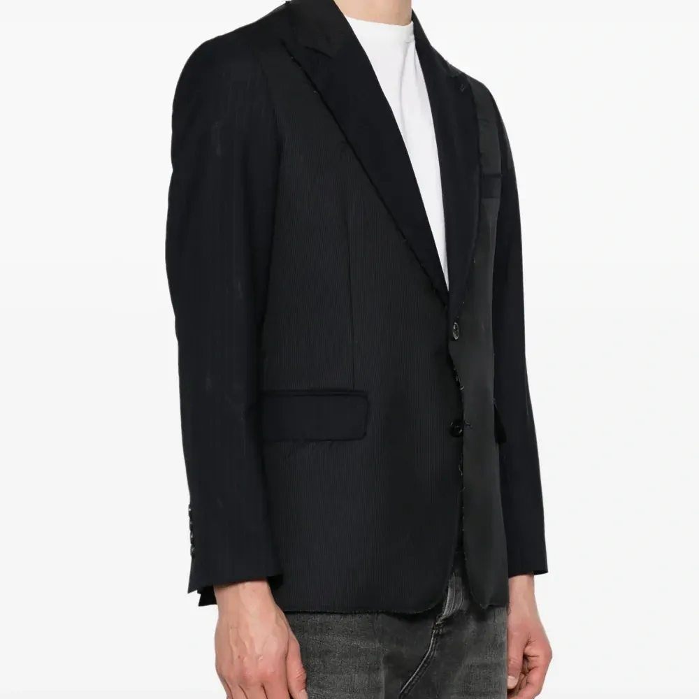 Шерстяной пиджак в тонкую полоску