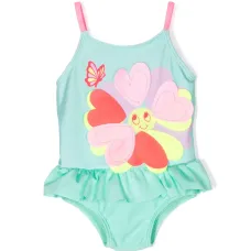 Купальник с цветочной аппликацией