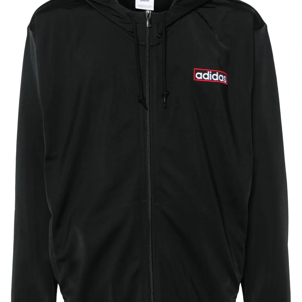 Худи на молнии с вышитым логотипом