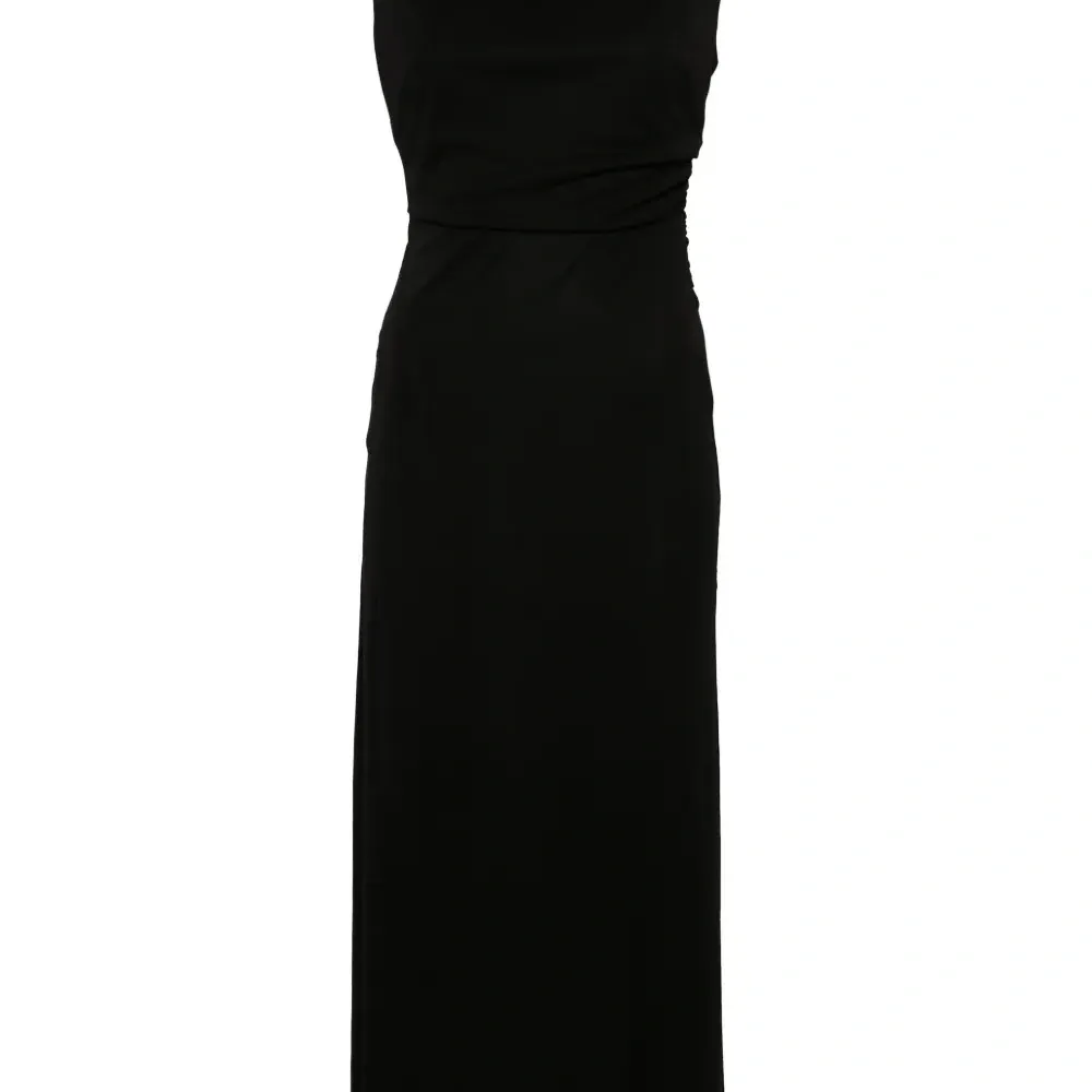 Платье макси без рукавов со сборками