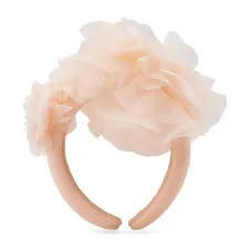 Ободок с цветочной аппликацией