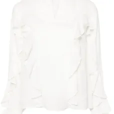 Блузка с кружевом и оборками