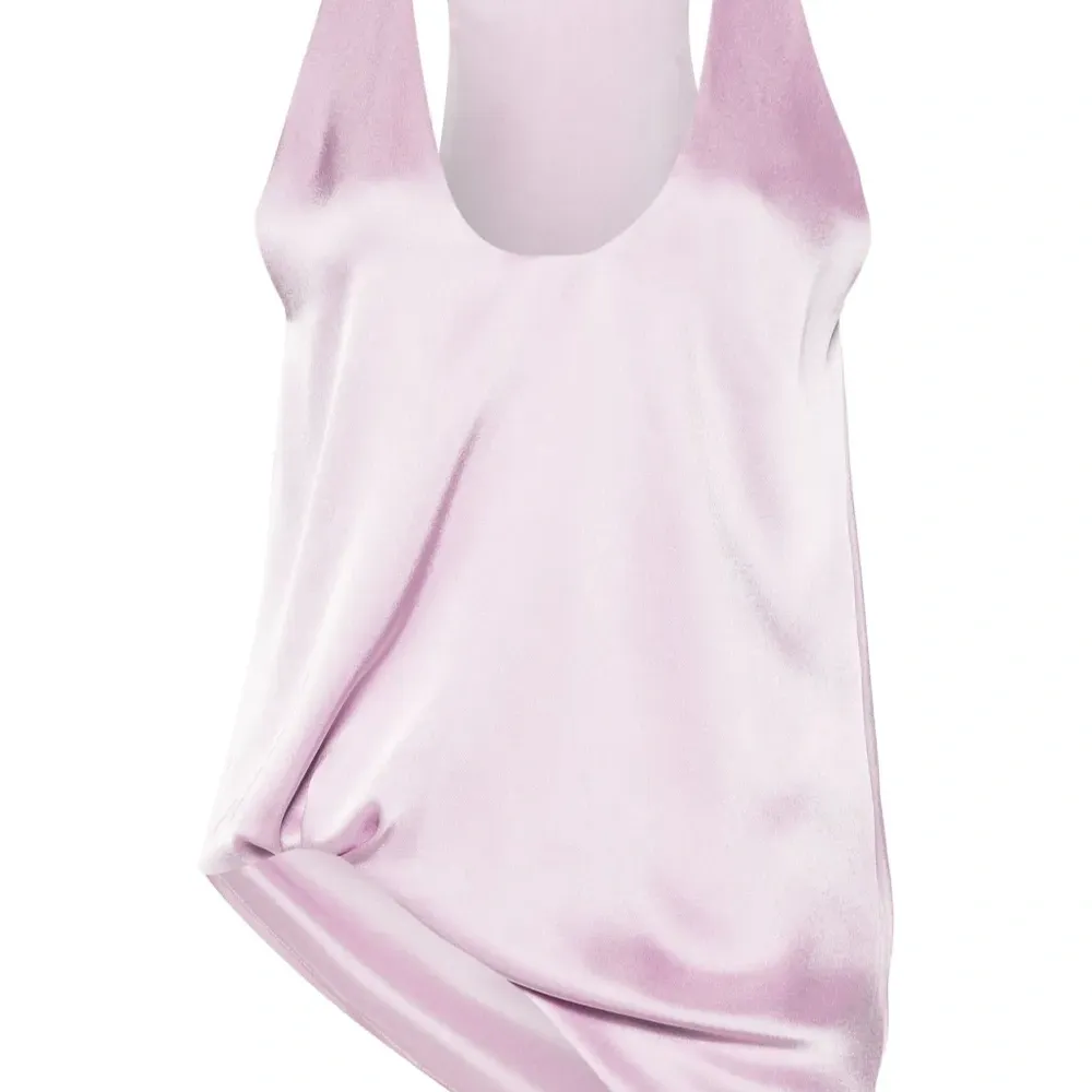 Атласный топ асимметричного кроя