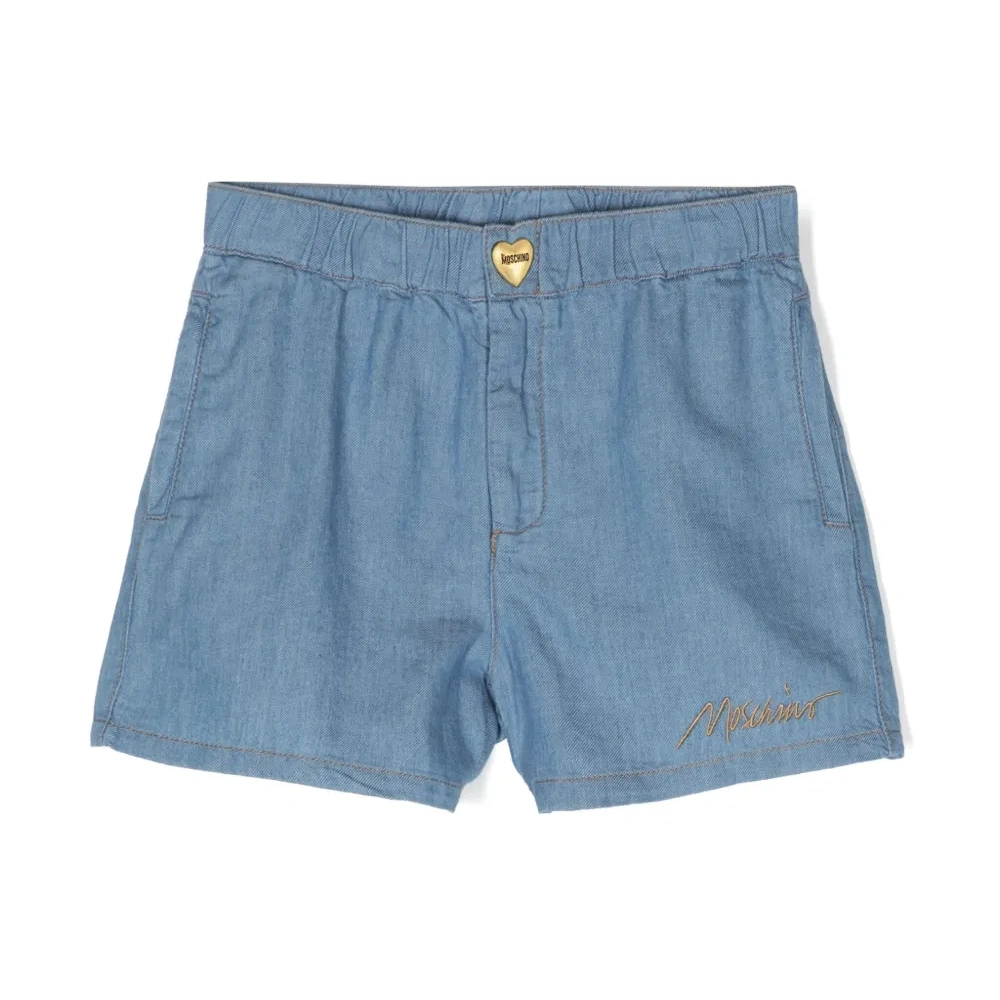 шорты с вышитым логотипом