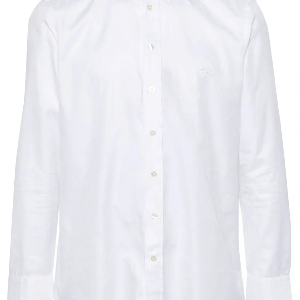 Рубашка с вышитым логотипом и принтом пейсли