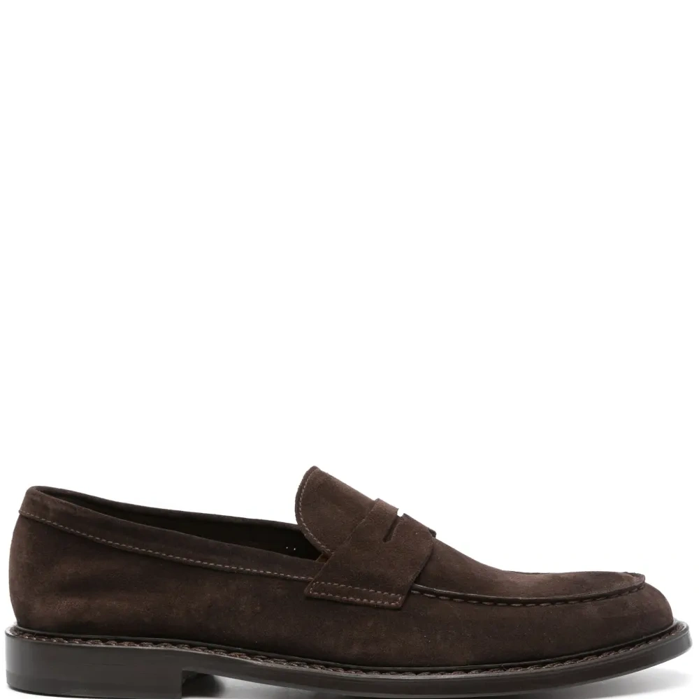 Замшевые пенни-лоферы