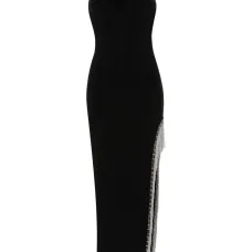 Платье макси с кристаллами