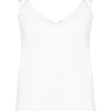 Крепдешиновый топ с V-образным вырезом Крепдешиновый топ с V-образным вырезом