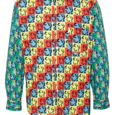 Рубашка асимметричного кроя с принтом Andy Warhol