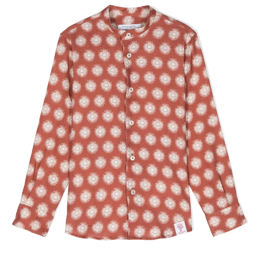 Рубашка с абстрактным принтом