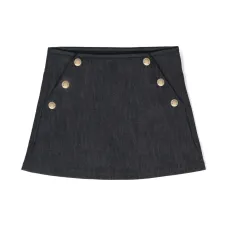 Джинсовая юбка мини с нашивкой-логотипом