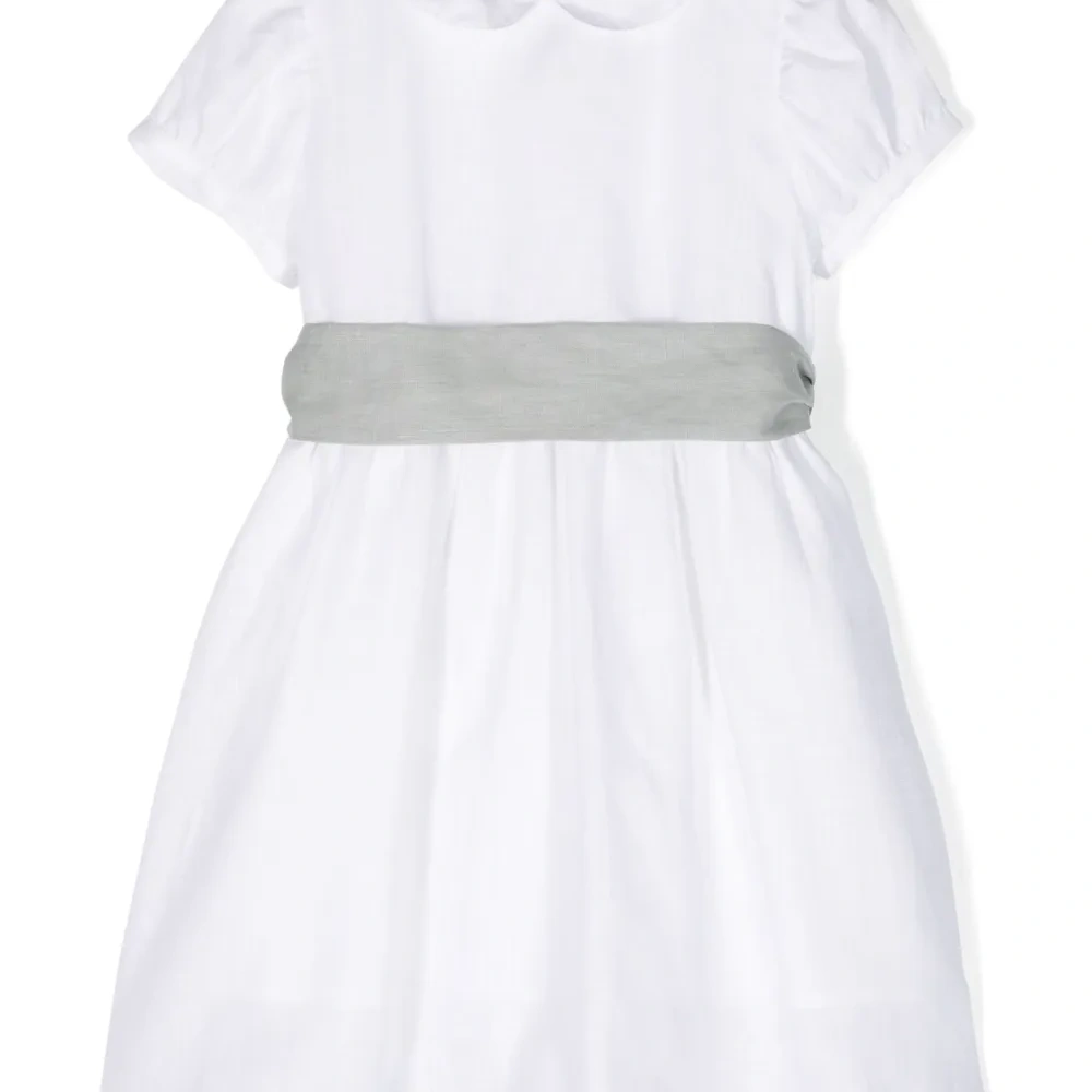 Льняное платье с поясом