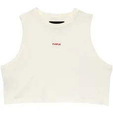 укороченный топ с вышитым логотипом