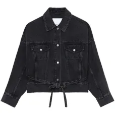 Джинсовая куртка с поясом