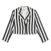 Укороченный блейзер в полоску Укороченный блейзер в полоску