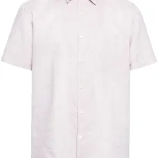 Льняная рубашка с классическим воротником